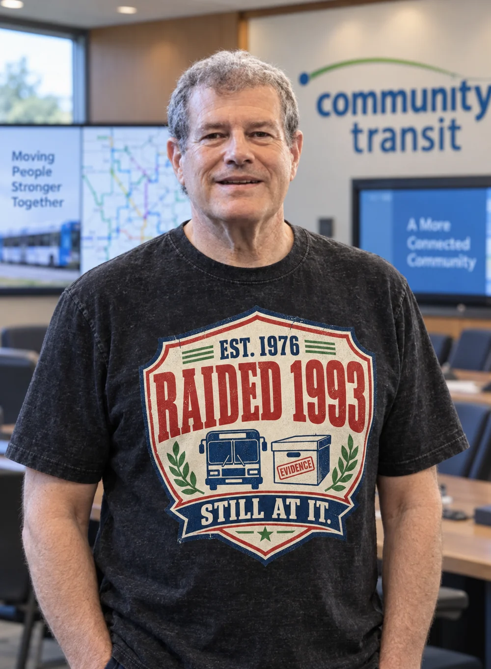 Est. 1976. Raided 1993. Still At It. tee